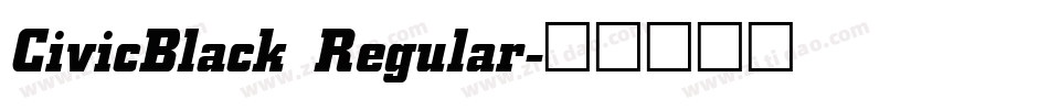 CivicBlack Regular字体转换